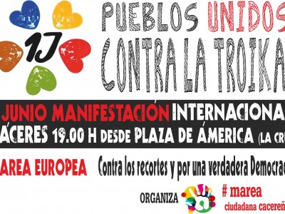 Pueblos Unidos contra la Troika: 1 de junio ManifestaciÃ³n Internacional